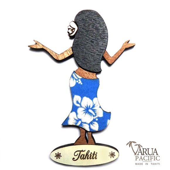 Magnet bois vahine tahiti bleu varua pacific m6 Magnet bois vahine tahiti bleu varua pacific m6