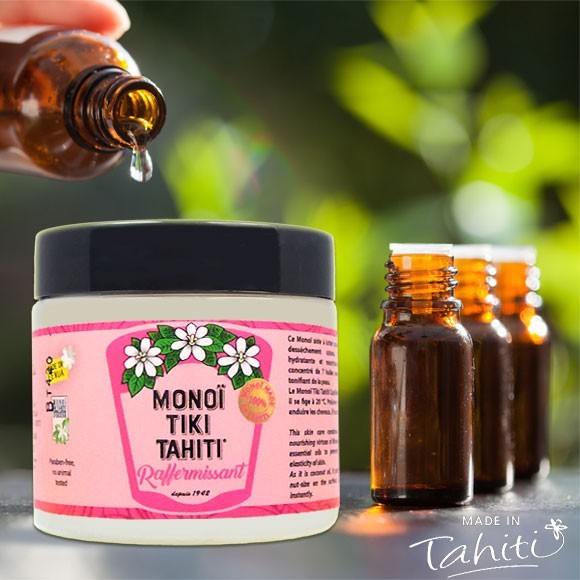 Monoi tiki tahiti 120ml aux huiles essentielles raffermissantes