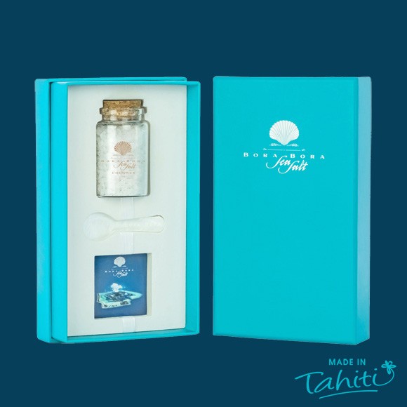 Coffret de sel de bora bora a la noix de coco tahiti Coffret de sel de bora bora a la noix de coco tahiti