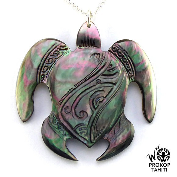 Chaine argent xl pendentif nacre gravee tortue xl tg8 Chaine argent xl pendentif nacre gravee tortue xl tg8