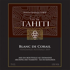 Blanc de corail vin blanc de tahiti 75cl 2019