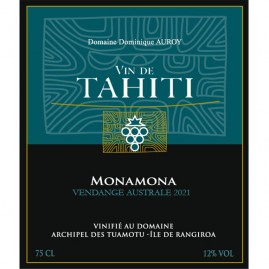 Monamona blanc moelleux vin de tahiti 75cl 2021