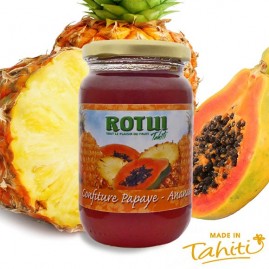 Confiture papaye ananas tahiti manutea rotui moorea 430g