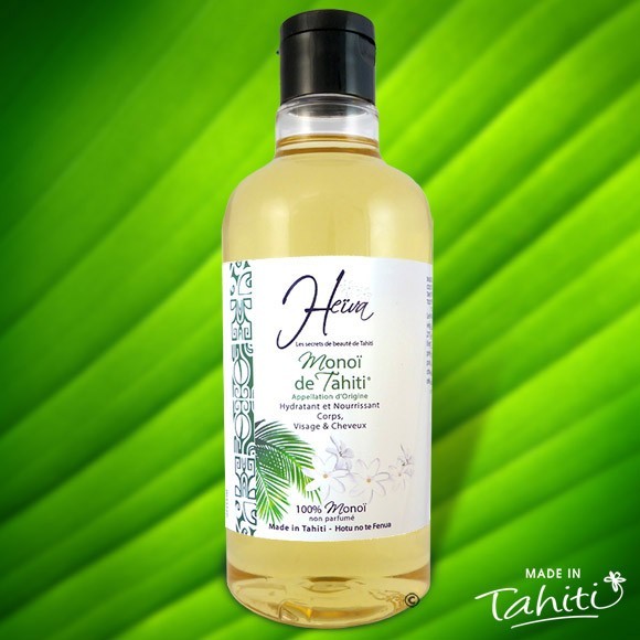 Monoi de tahiti heiva 100% naturel non parfume 500ml