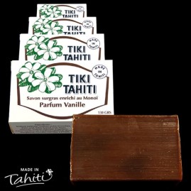 4 savons surgras au monoi tiki tahiti parfum vanille 130g