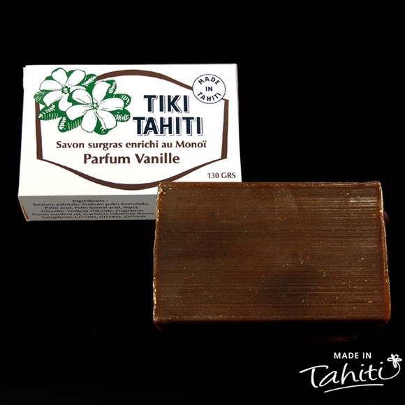 Savon surgras au monoi tiki tahiti parfum vanille 130g Savon surgras au monoi tiki tahiti parfum vanille 130g