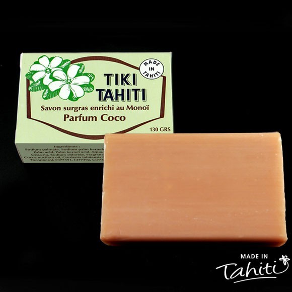 Savon surgras monoi tiki tahiti parfum coco 130g Savon surgras monoi tiki tahiti parfum coco 130g
