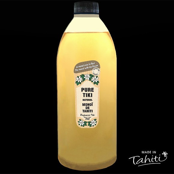 Monoi tiki tahiti flacon pro 100% naturel non parfume 1l