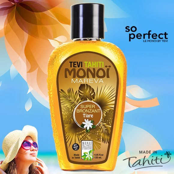 Monoi super bronzant urucum tevi tahiti tiare 120ml