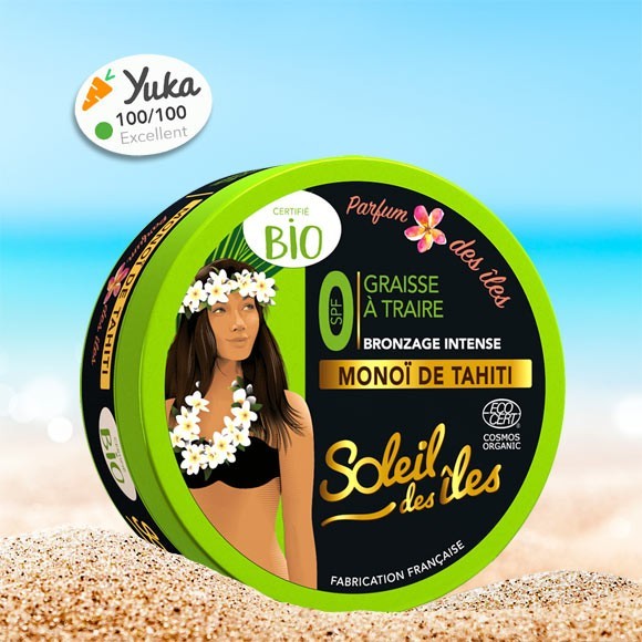 Graisse a traire bio monoi soleil des iles parfum des iles 150ml Graisse a traire bio monoi soleil des iles parfum des iles 150ml