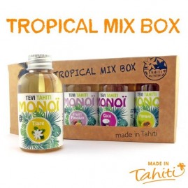 Tropical mix box 4 monoi tevi tahiti 60ml 4 parfums