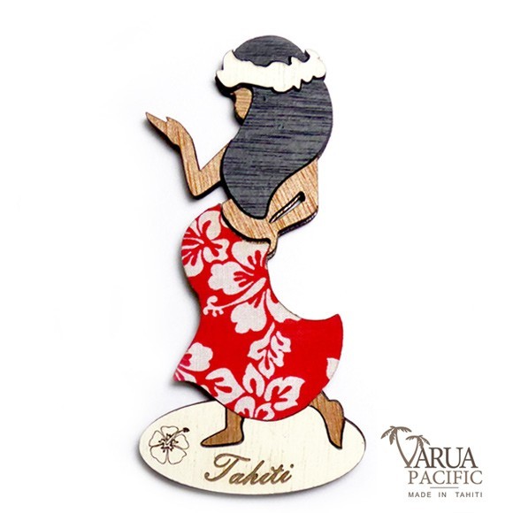 Magnet bois danseuse tahiti rouge varua pacific m3 Magnet bois danseuse tahiti rouge varua pacific m3