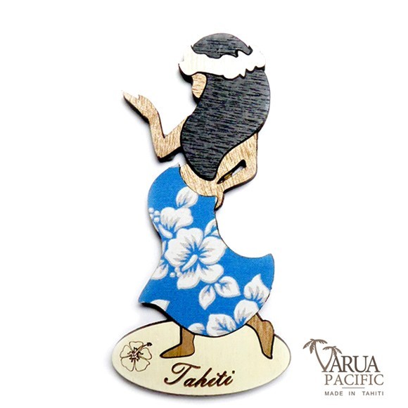 Magnet bois danseuse tahiti bleue varua pacific m4 Magnet bois danseuse tahiti bleue varua pacific m4