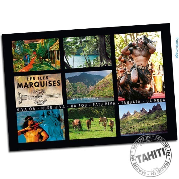 Carte postale panorama d'images de polynesie cp372