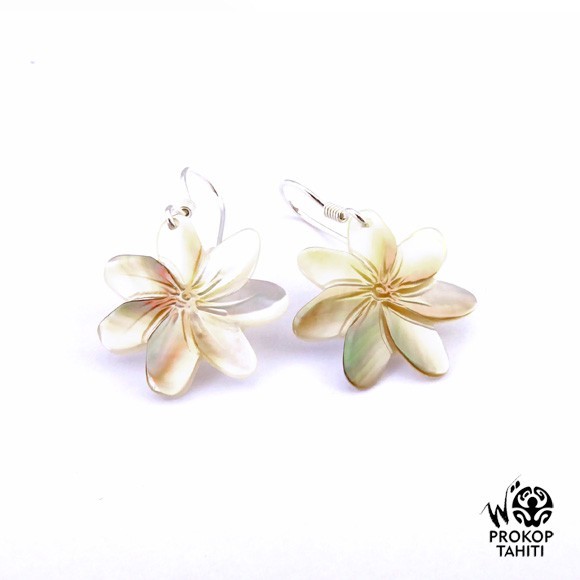 Boucles oreilles argent tiare tahiti nacre prokop bfjag Boucles oreilles argent tiare tahiti nacre prokop bfjag