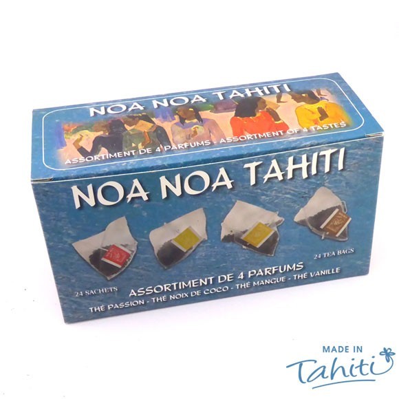 24 sachets de the noa noa tahiti 4 parfums boite carton 24 sachets de the noa noa tahiti 4 parfums boite carton