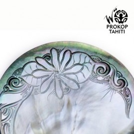 Nacre gravee prokop tahiti fleur de tiare variation 2