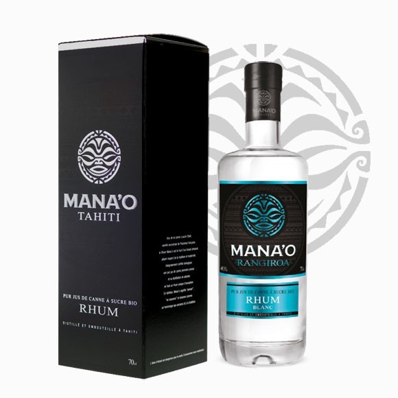 Rhum blanc agricole bio 48,5 mana'o rangiroa 70cl Rhum blanc agricole bio 48,5 mana'o rangiroa 70cl