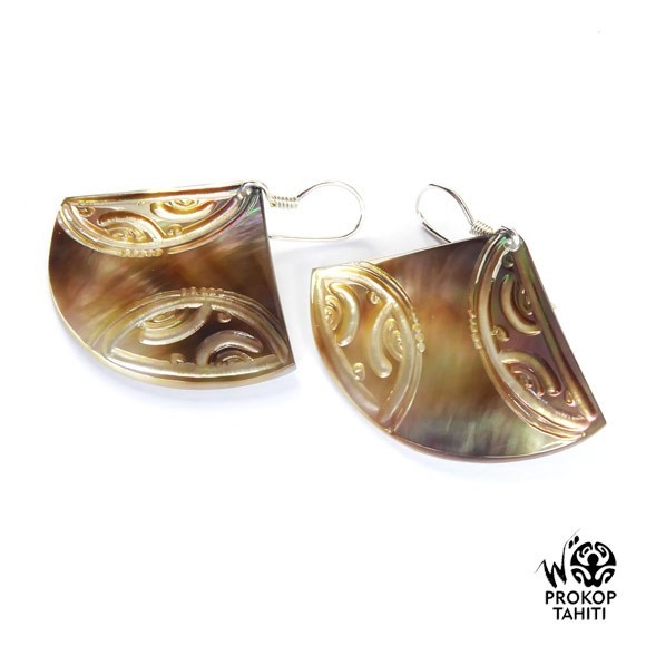 Boucles oreilles argent eventails nacre prokop tahiti be4 Boucles oreilles argent eventails nacre prokop tahiti be4