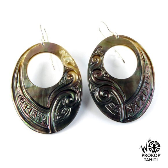 Boucles oreilles argent ovales nacre prokop tahiti bof7 Boucles oreilles argent ovales nacre prokop tahiti bof7