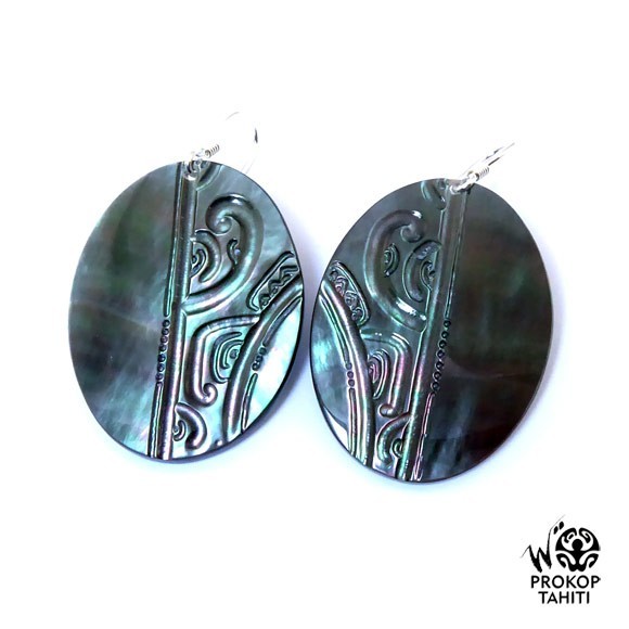 Boucles oreilles argent ovales nacre prokop tahiti bov6 Boucles oreilles argent ovales nacre prokop tahiti bov6