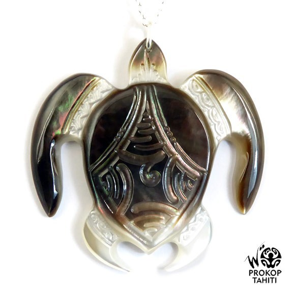 Chaine argent xl pendentif nacre prokop tahiti tortue xl tg37 Chaine argent xl pendentif nacre prokop tahiti tortue xl tg37