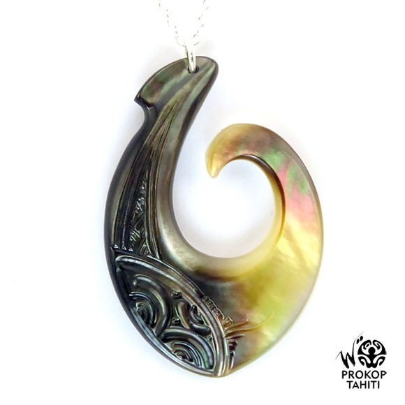 Chaine argent xl pendentif nacre tahiti hamecon xl h7 Chaine argent xl pendentif nacre tahiti hamecon xl h7