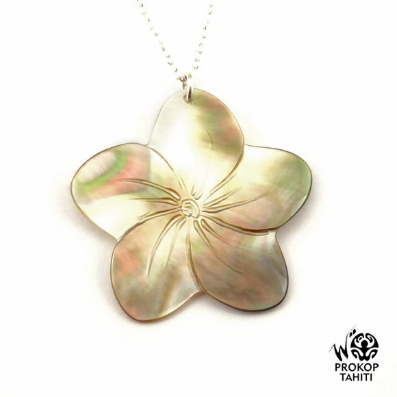 Chaine argent pendentif nacre prokop tipanier tahiti ft26 Chaine argent pendentif nacre prokop tipanier tahiti ft26