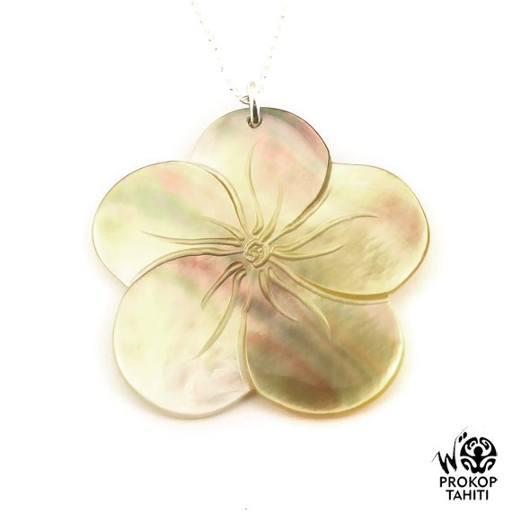 Chaine argent pendentif nacre prokop fleur tahiti 5fg1 Chaine argent pendentif nacre prokop fleur tahiti 5fg1