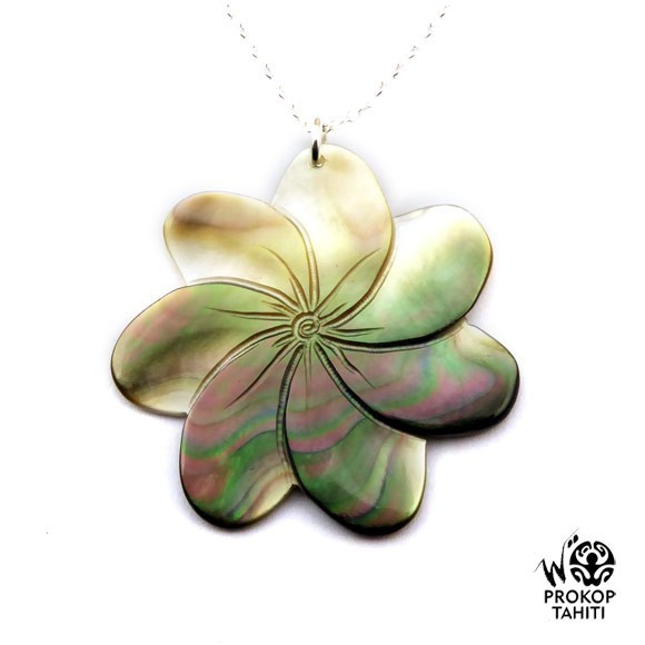 Chaine argent pendentif nacre prokop fleur tiare tahiti 7fg36 Chaine argent pendentif nacre prokop fleur tiare tahiti 7fg36