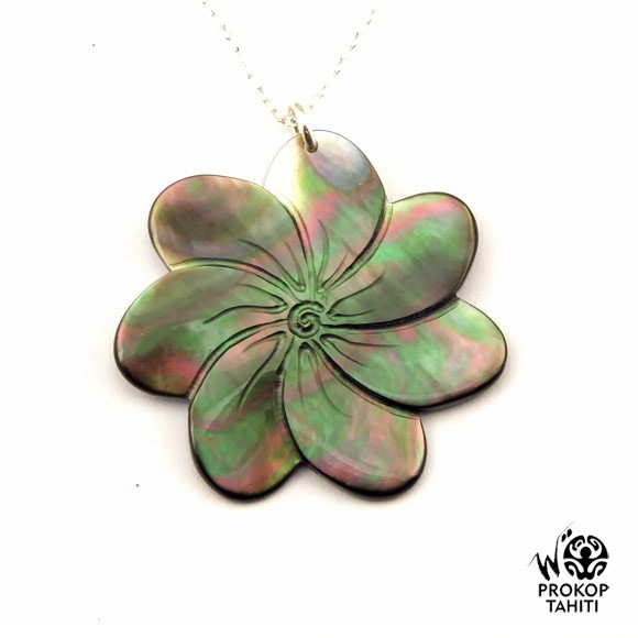 Chaine argent pendentif nacre prokop fleur tiare tahiti 7fg43 Chaine argent pendentif nacre prokop fleur tiare tahiti 7fg43