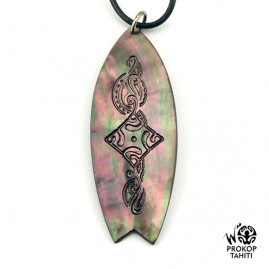 Pendentif nacre gravee prokop tahiti surf xl s4