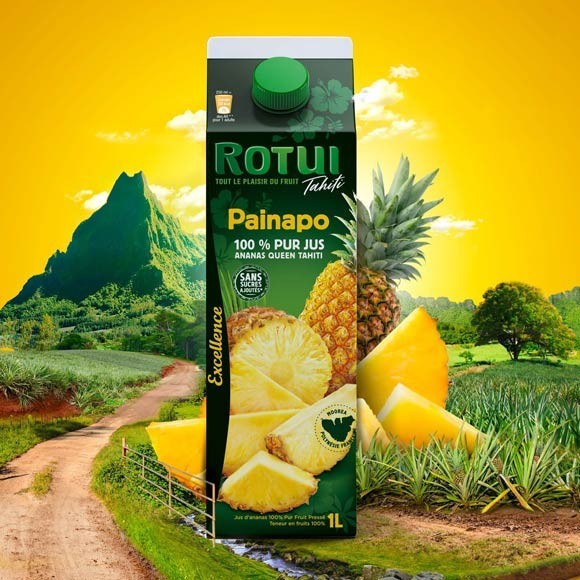 Rotui 100% pur jus d'ananas moorea tahiti 1 litre