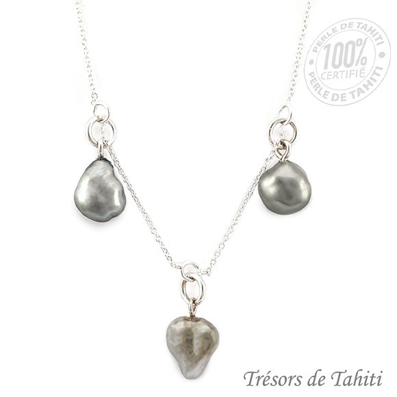 Pendentif 3 keishis de tahiti chaine en argent tt373 Pendentif 3 keishis de tahiti chaine en argent tt373