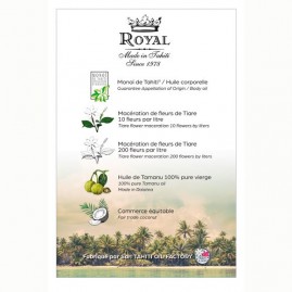 Monoi royal tahiti 100% naturel a l'huile de tamanu verre 100ml