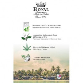 Monoi royal tahiti cbd parfum fleur de chanvre verre 100ml