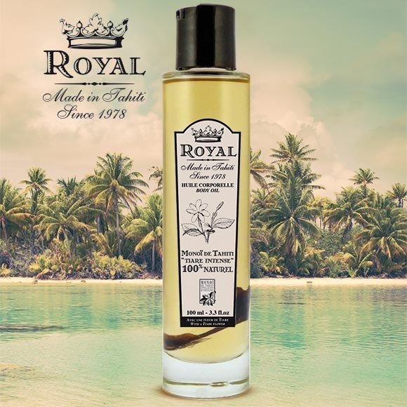 Monoi royal aux 200 fleurs de tiare 100% naturel verre 100ml