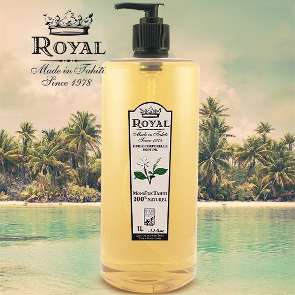 Monoi royal tahiti 100% naturel non parfume flacon pro pompe 1l Monoi royal tahiti 100% naturel non parfume flacon pro pompe 1l