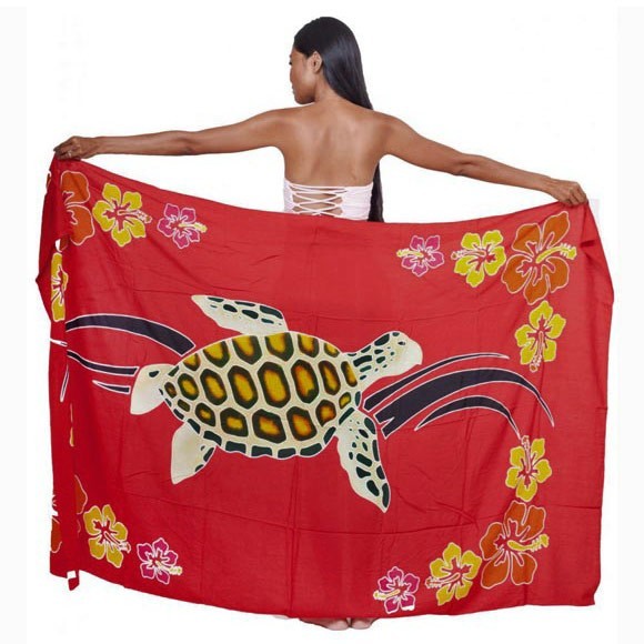 Pareo bali art fait main tortue honu tahiti 8233-e2 Pareo bali art fait main tortue honu tahiti 8233-e2