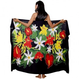 Pareo bali art fait main fleurs polynesiennes 8320-a2