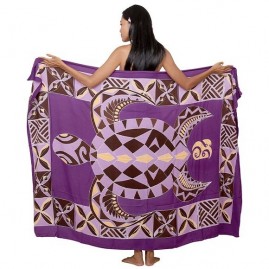 Pareo bali art fait main honu design tortue tahiti 8043-c4