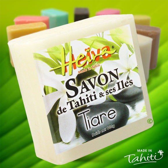 Savon au monoi heiva tahiti parfum fleur de tiare 100g