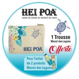Trousse XL offerte pour l'achat de 2 références Monoi des Lagons Hei Poa*