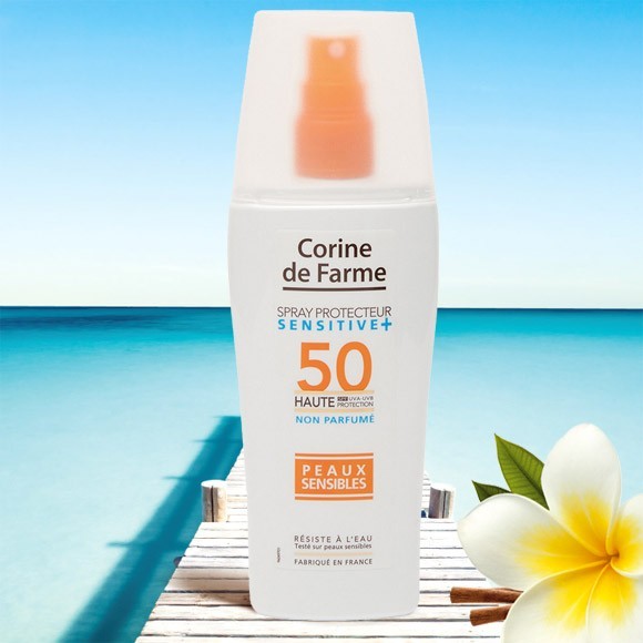 Lait protecteur 150ml sensitive+ corine de farme spf50 Lait protecteur 150ml sensitive+ corine de farme spf50