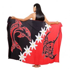 Pareo bali art fait main manta et dauhin