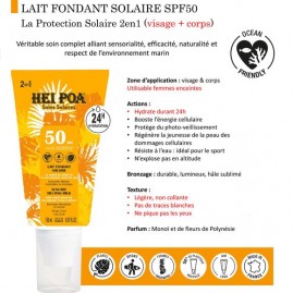 Lait Solaire fondant Visage et Corps 150mL Monoi Hei Poa SPF30