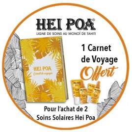 Carnet de Voyage Offert pour l'achat des 2 soins solaires Hei Poa*