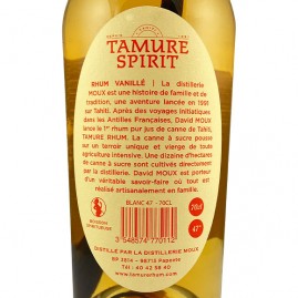 Tamure Spirit Rhum Pur Jus de Canne 47° Vanillé avec Gousse 70cL