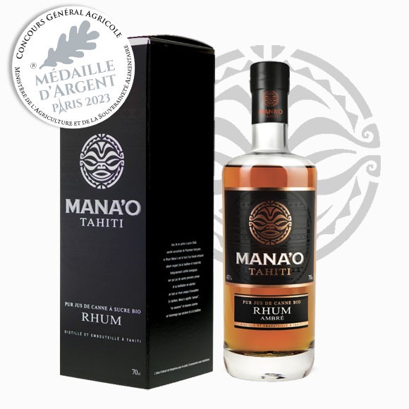 Rhum Paille Bio 43° Mana'o Tahiti 70cl Rhum Paille Bio 43° Mana'o Tahiti 70cl