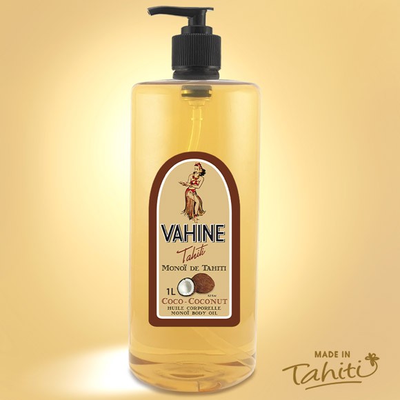 Monoi Vahine Tahiti 99% parfum Coco Pro 1 litre